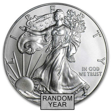 Random Year - 1 oz American Silver Eagle $1 Coin BU