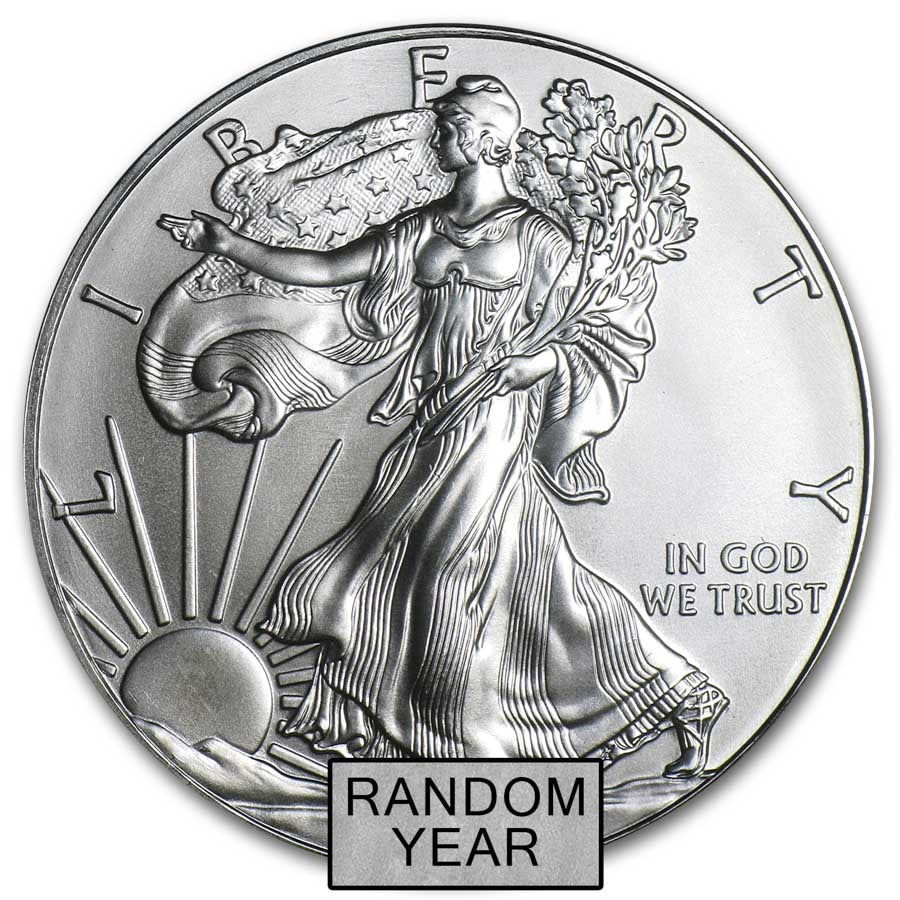 Random Year - 1 oz American Silver Eagle $1 Coin BU