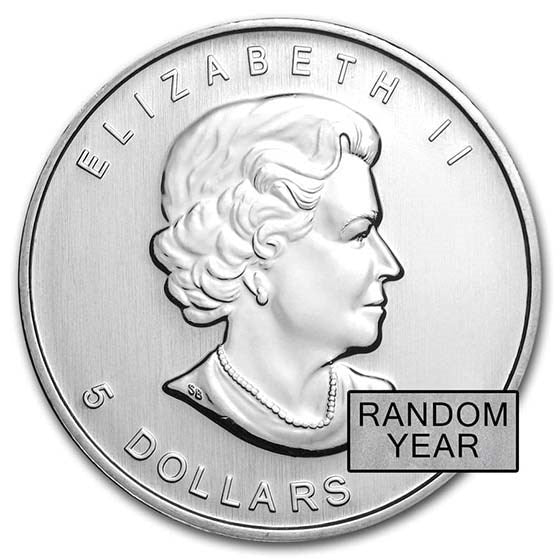 Random Year - 1 oz Canadian Silver Maple Leaf Coin BU