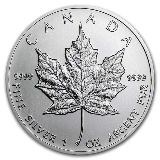 Random Year - 1 oz Canadian Silver Maple Leaf Coin BU